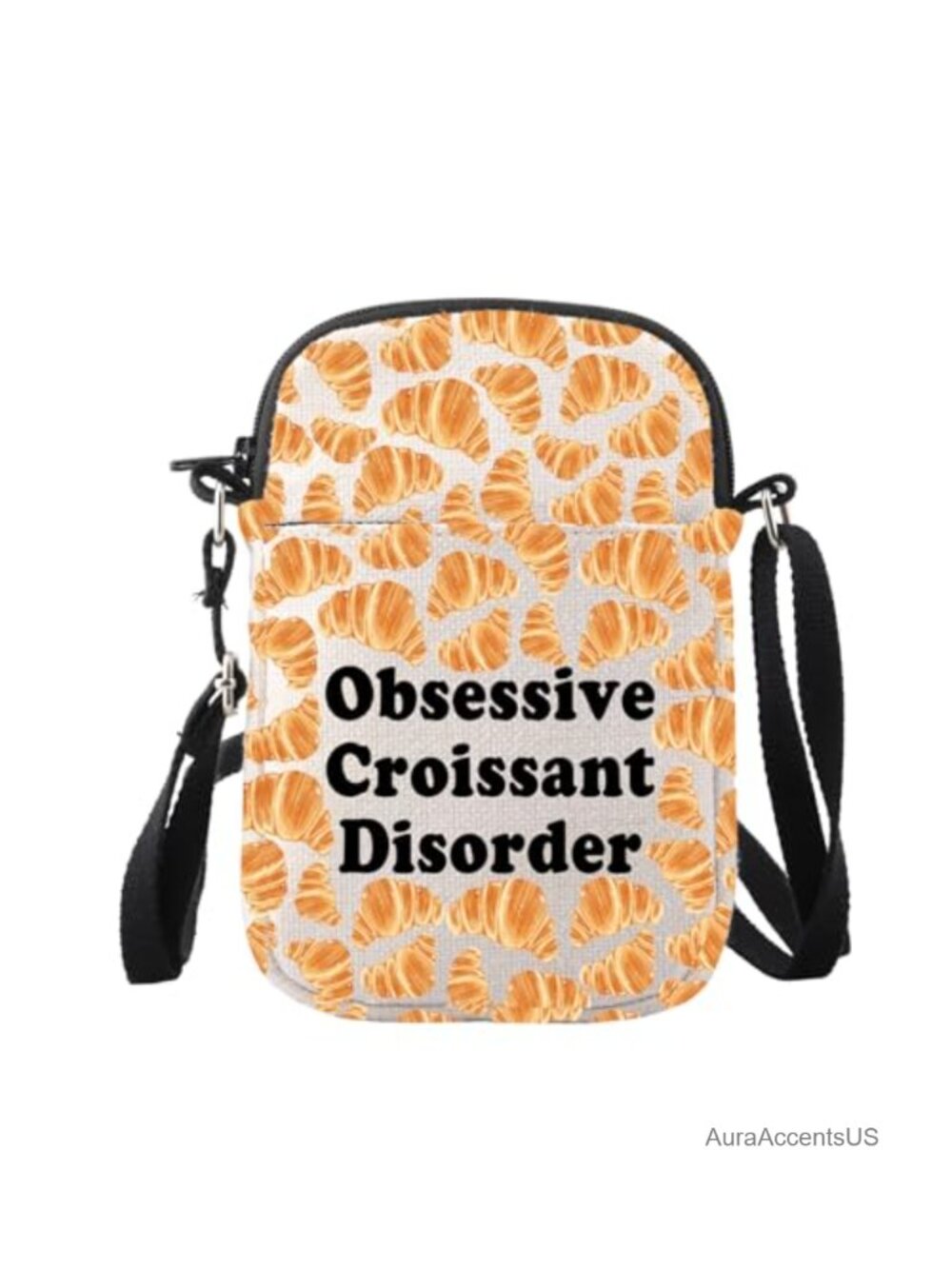 Canvas Crossbody Bag Novelty Humor Bread Purse Funny Baker Gift